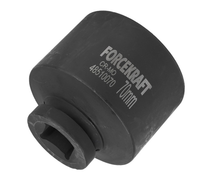 Головка ударная глубокая 70мм 1" 6гр. FORCEKRAFT FK-48510070