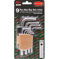 Набір ключів TORX Г-подібних, 9пр. (Т10,Т15,Т20,Т25, Т27,Т30,Т40,Т45,Т50) ROCKFORCE RF-5098