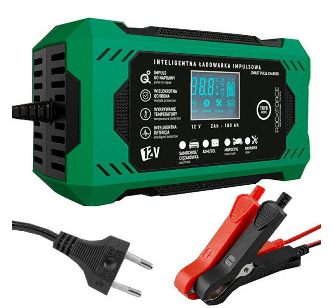 Автомобільний імпульсний зарядний пристрій (12В, 6А) ROCKFORCE RF-RJ-C120501A