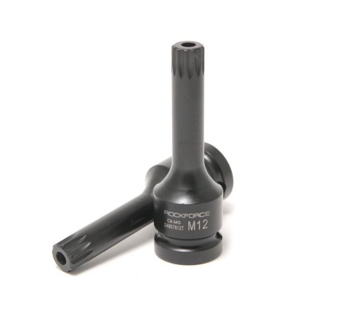 Головка 1/2" с насадкой Spline M10 с отверстием ударная глубокая