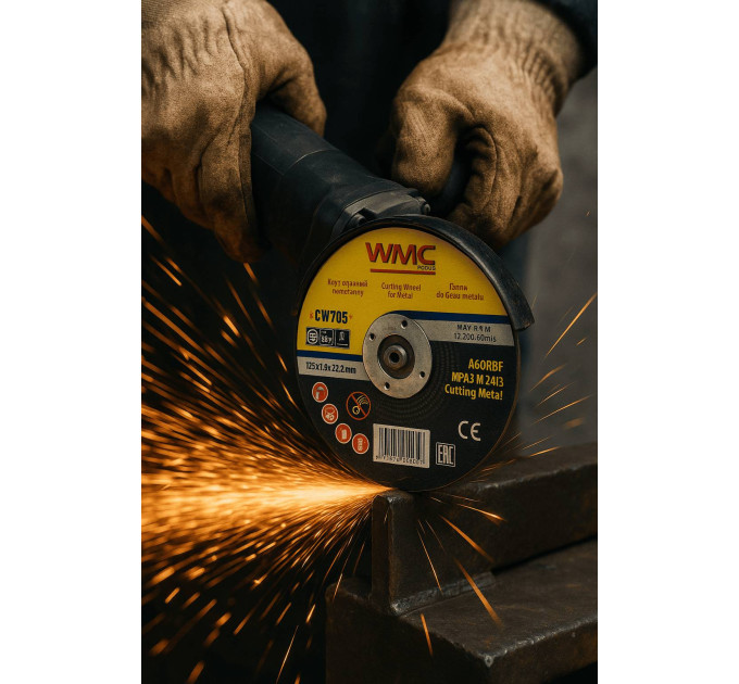 Набір кругів відрізних по металу 125x1.0x22.2мм (10шт) WMC TOOLS WT-CW705(10)