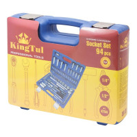 Набор инструментов 94 предмета 1/2'', 1/4'' (6гр.)(4-32мм) KINGTUL KT-94