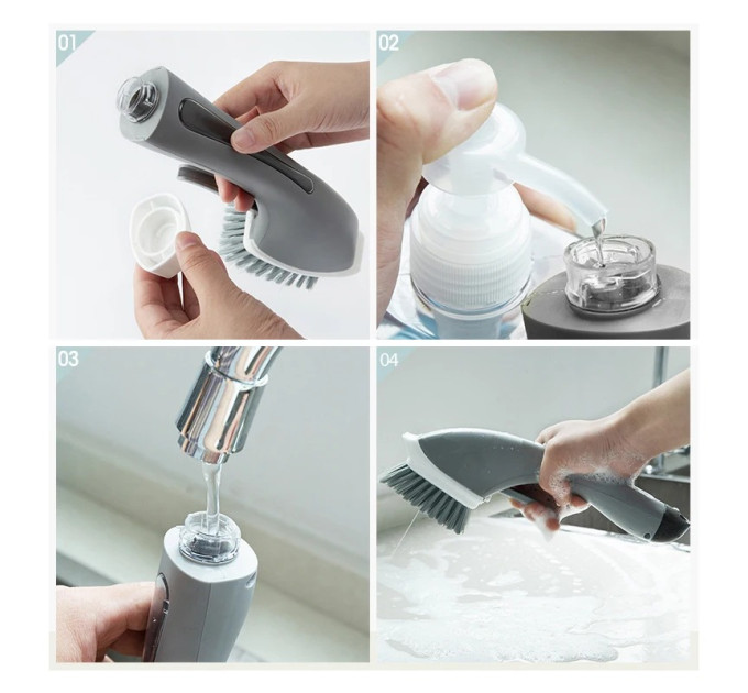 Щетка для уборки с дозатором 150мл WMC-brush-2