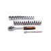 Набор головок и бит с трещоткой 28пр. 1/4'' (4-13мм; Torx:T10-T30; Hex:H3-H6; Slotted:SL4.5-SL7; Philips: PH1-PH2) IS-2028-5