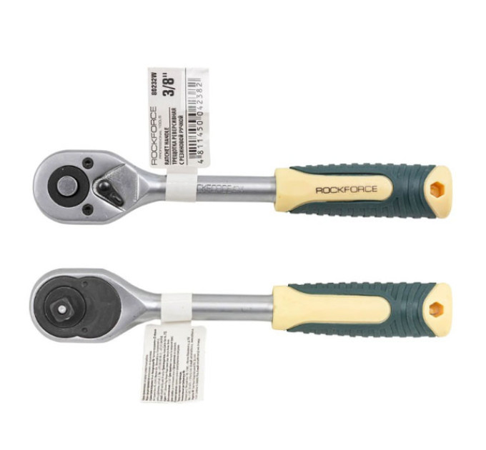 Тріскачка 3/8" (72зуб.) реверсивна з гумовою ручкою Rockforce RF-80232W