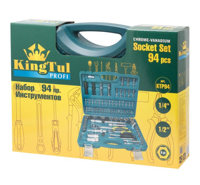 Набор инструментов 94пр. 1/2",1/4"(6гр)(4-32мм)