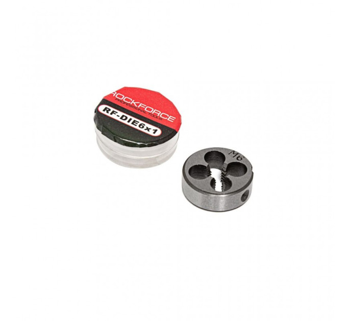 Плашка M6x1-ø20мм, в пластиковом футляре ROCKFORCE RF-DIE6x1