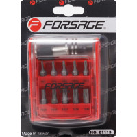 Набор бит 11пр. 1/4" Torx с битодержателем (T10, T15, T20, T25, T27, T30, T40, T7, T8, T9; L-25мм)
