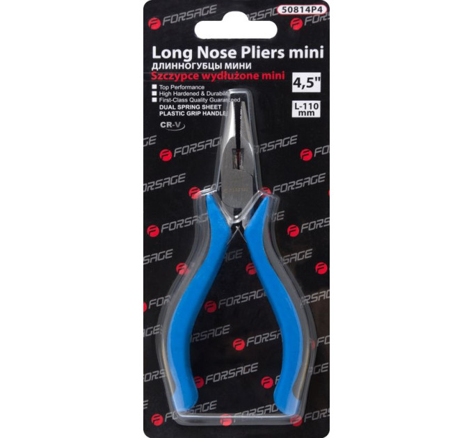 Долгогубцы комбинированные мини Cr-V 4.5"-114мм Forsage F-50814P4
