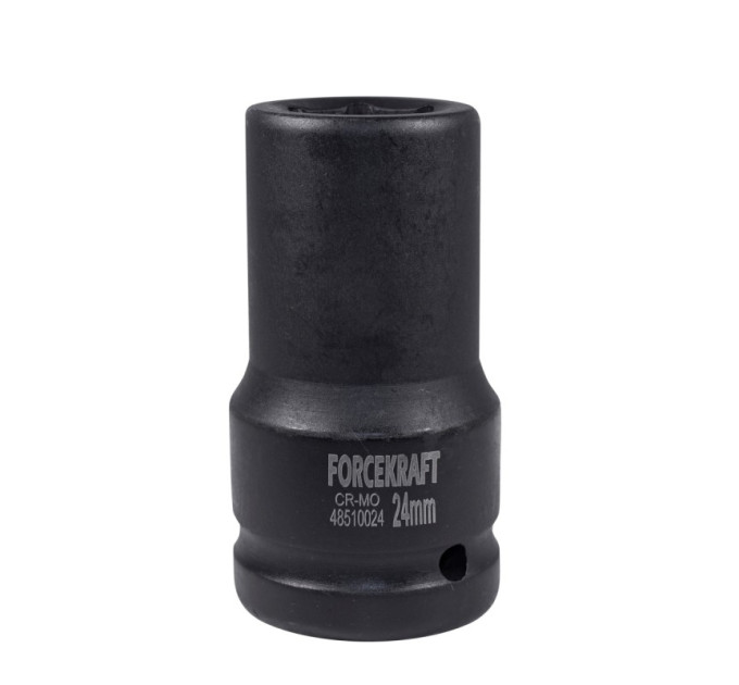 Головка ударная глубокая 1'' 6-гранная 24мм Forcekraft FK-48510024