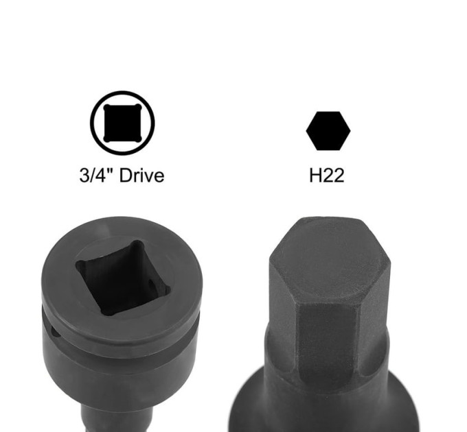 Головка 3/4" с насадкой Hex 22мм ударная FORCEKRAFT FK-26410022MPB
