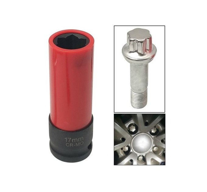 Головка ударная 1/2" 17мм тонкостенная для литых дисков Mercedes-Benz ROCKFORCE RF-9T0206