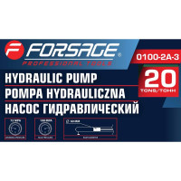 Насос гидравлический 20т (объем масла – 0.6л, давление – 630 bar) Forsage F-0100-2A-3