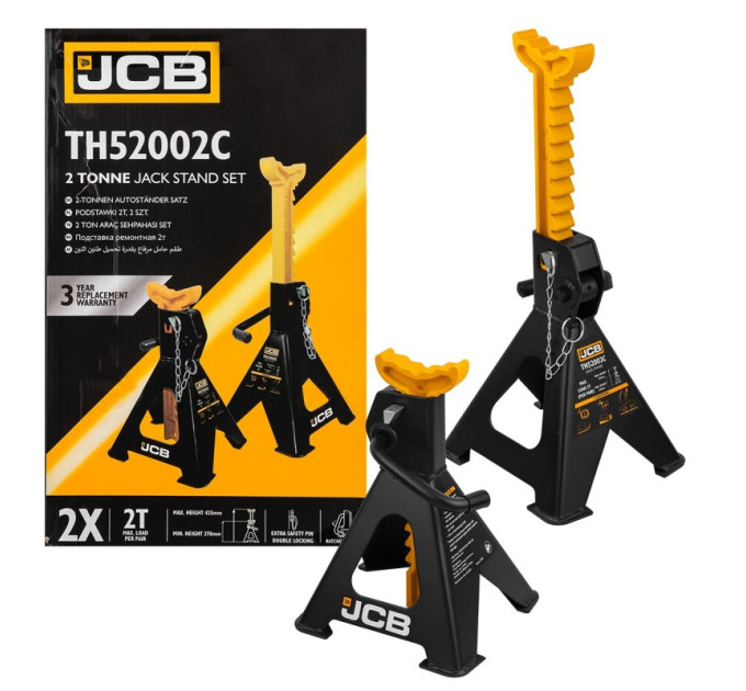 Підставка ремонтна 2т (h min 278mm, h max 425mm), к-т 2шт JCB-TH52002C