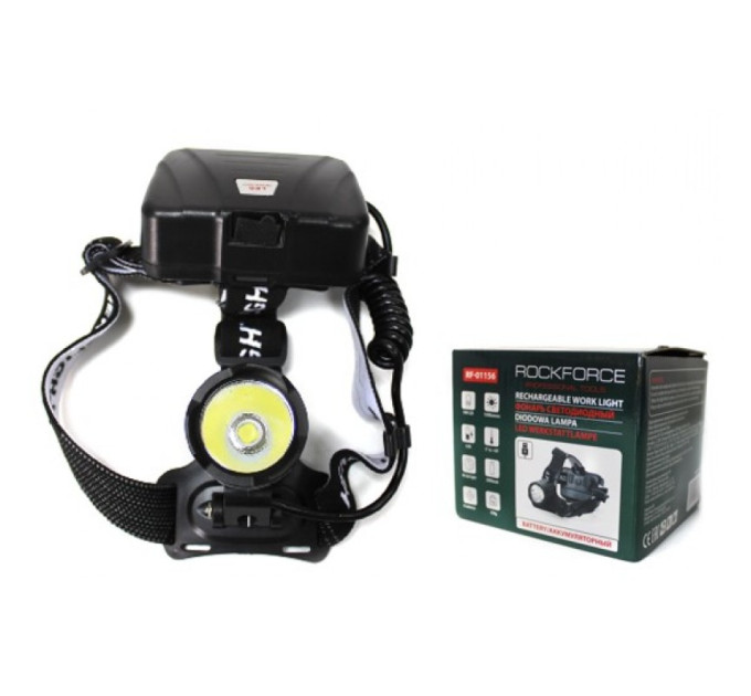 Фонарь светодиодный аккумуляторный налобный ROCKFORCE RF-01156