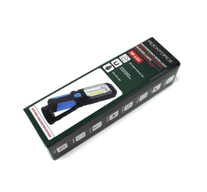 Фонарь светодиодный аккумуляторный (250 Lm; 1200mAh; зарядка 12V; время работы: 5 часов; время зарядки: 3 часа) ROCKFORCE RF-L02