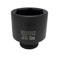 Головка ударная глубокая 55 мм (6-гранная), 3/4" ROCKFORCE RF-46510055 Головка ударная глубокая 55 мм (6-гранная), 3/4" ROCKFORCE RF-46510055