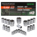 Набор головок 1/4'', 1/2'', 25 предметов (6гр.) ROCKFORCE RF-50121G
