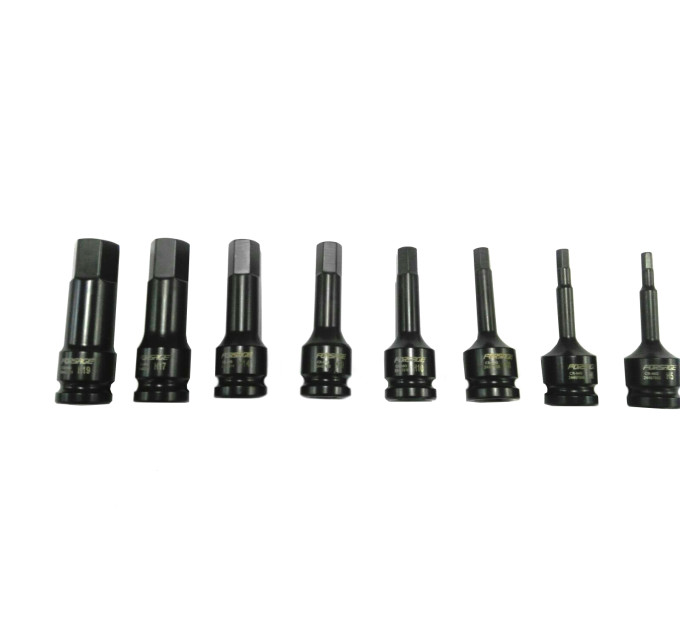 Набір головок-біт 8пр. 1/2" Hex ударних (H5, H6, H8, H10, H12, H14, H17, H19) Forsage F-4087MPB