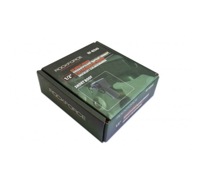 Пневмогайковерт ударный ''Compact'' с реверсом и регулировкой усилия 1/2'' (650Hм, 9800 об/мин, 6.3bar, 226 л/мин, 1.9кг) ROCKFORCE RF-82543