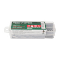 Сверло по металлу 8мм HSS (10шт), в пластиковом футляре ROCKFORCE RF-DSP80
