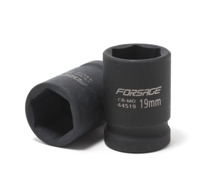 Головка ударная 1/2" 6-гранная 19мм. Forsage F-44519