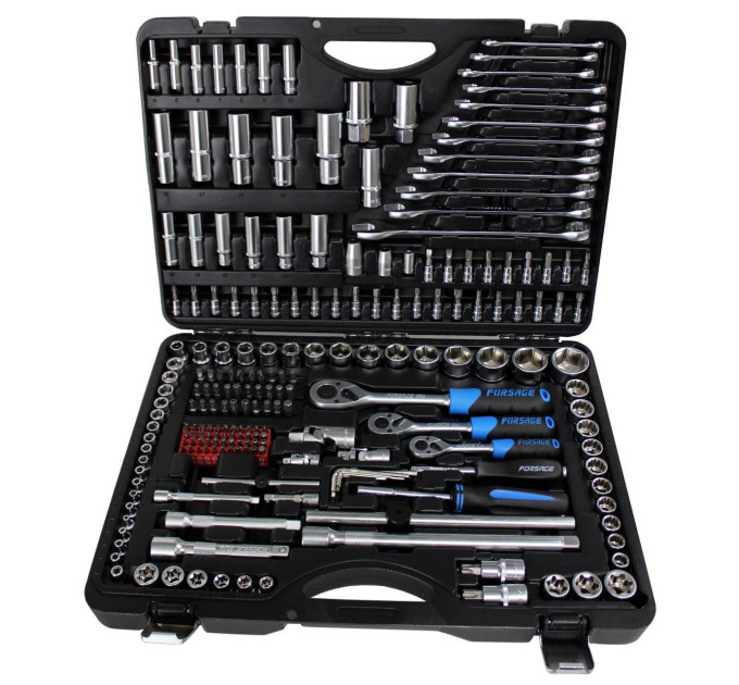 Набір інструментів 216пр. 1/4 ", 3/8", 1/2 "(6гр.) (4-32мм) FORSAGE F-38841