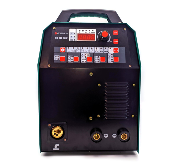 Инверторный аппарат аргонодуговой сварки Profi MIG, MMA, TIG (220V, холостой ход 65V, 6.0кВт, 5-200А, электрод 1,6-4мм, проволока 0.6-1.2мм, к-т мощности 0.7, цифр. таUL) Fors