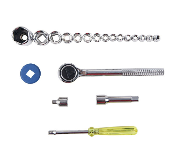 Набір інструментів 21пр. 1/4", 3/8" (6гр.) (4-17мм) P019K