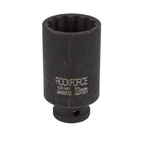 Головка ударная глубокая 1/2" 12-гранная 32мм ROCKFORCE RF-4488532
