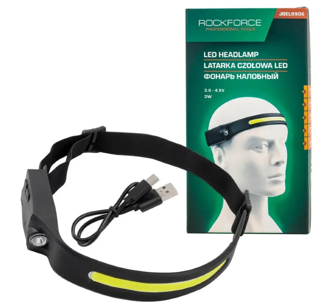Ліхтар налобний ударостійкий Rockforce RF-JBEL9906