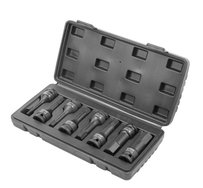 Набір головок-біт 8пр. 1/2" Hex ударних (H5, H6, H8, H10, H12, H14, H17, H19) Forsage F-4087MPB