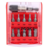Набор бит 11пр. 1/4" Torx с битодержателем (T10, T15, T20, T25, T27, T30, T40, T7, T8, T9; L-25мм) ROCKFORCE RF-21113