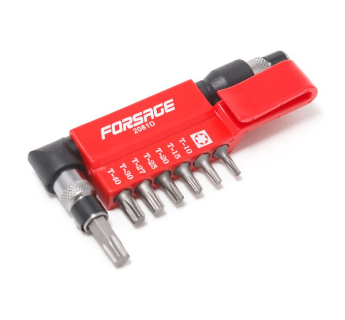 Набір біт Torx 1/4" з Г-подібним бітотримачем 8пр. (Т10,15,20,25,27,30,40)