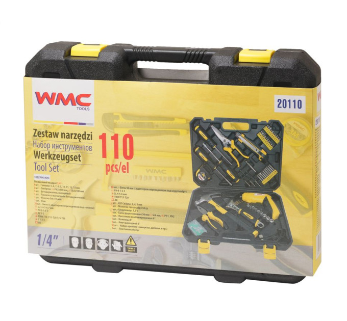 Аккумуляторная отвертка с набором инструментов 110пр. WMC TOOLS 20110