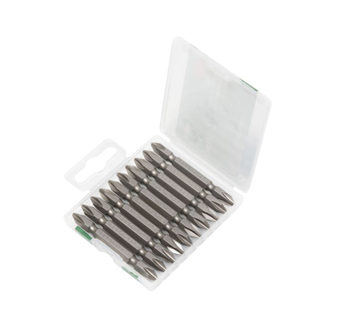 Набор бит 10пр. 1/4" Philips (PH2xPH2; L-65мм) в пластиковом футляре ROCKFORCE RF-2101