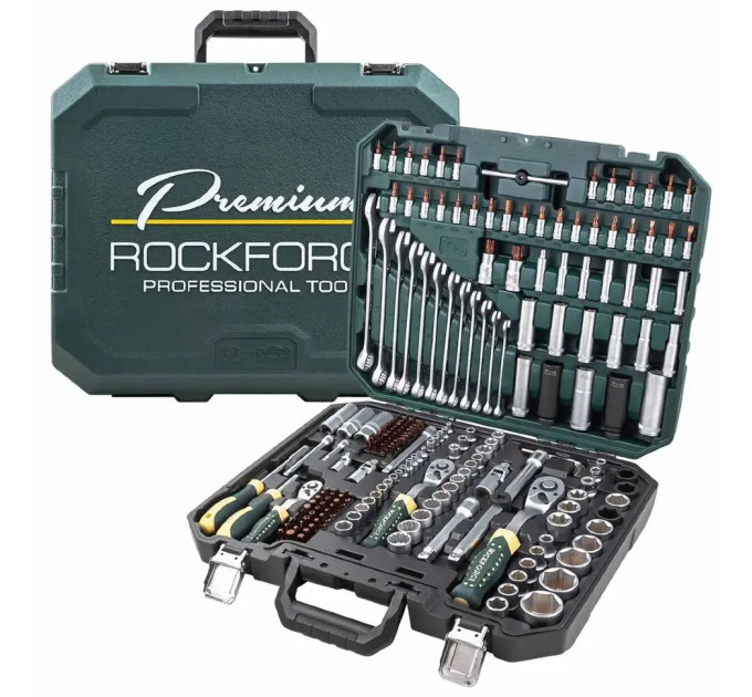 Набір інструментів 216пр. 1/4" 3/8" 1/2" (6гр,12гр) Rockforce RF-38841 Premium
