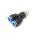 Фитинг Y-образный для пластиковых трубок 6мм с наружной резьбой 1/8" ROCKFORCE RF-SPX06-01