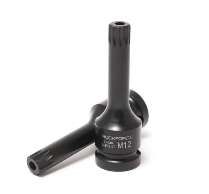 Головка 1/2" с насадкой Spline M5 с отверстием ударная ROCKFORCE RF-24807805T