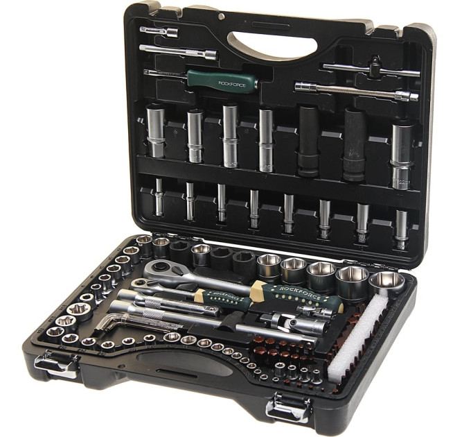 Набір інструментів 108 + 6пр. 1/4", 1/2" (12гр.) ROCKFORCE RF-41082-9 Premium