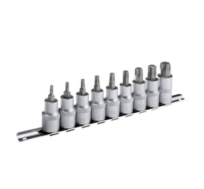 Набор TORX на планке, 1/2", Т20-T70, 9 ед. INTERTOOL HT-1849