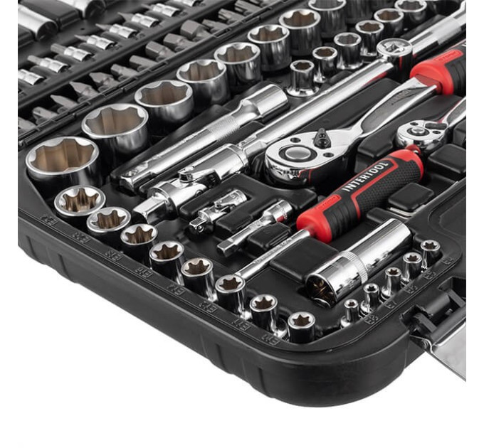 Набор инструментов 110 ед., SUPER LOCK, STORM, 1/2", 1/4", Cr-V INTERTOOL ET-8110