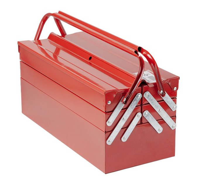 Ящик для инструмента металлический 450 мм, 5 секций INTERTOOL HT-5045
