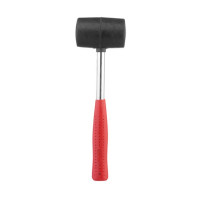 Киянка гумова 340 г, чорна гума, металева ручка INTERTOOL HT-0229