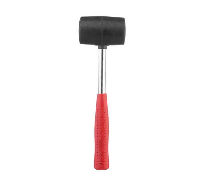 Киянка гумова 340 г, чорна гума, металева ручка INTERTOOL HT-0229