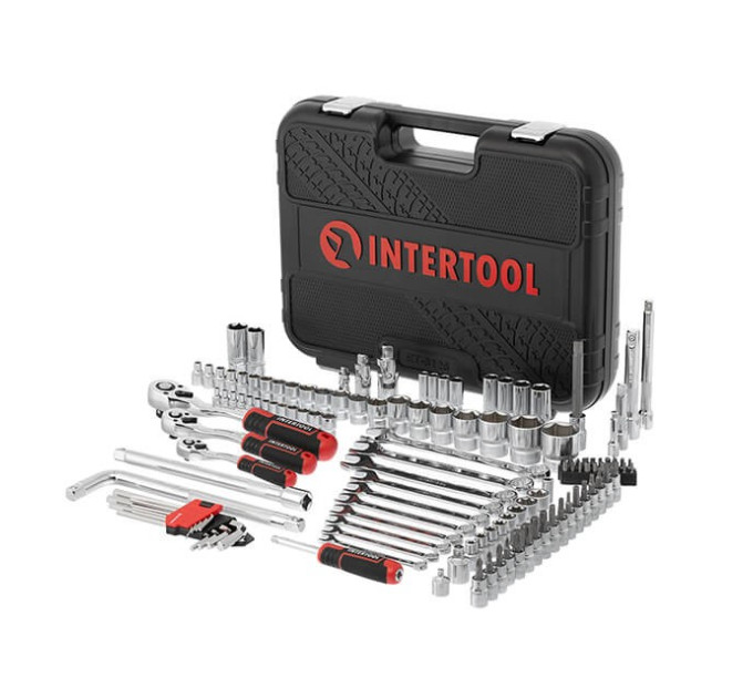 Набор инструментов 126 ед., STORM, 1/2", 3/8", 1/4", Cr-V INTERTOOL ET-8126