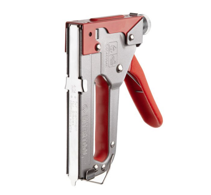 Степлер строительный для скоб, прорезиненная рукоятка INTERTOOL RT-0102