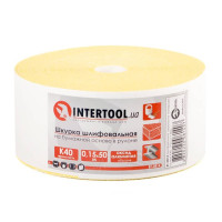 Шлифовальная кожура на бумажной основе К40, 115 мм*50 м INTERTOOL BT-0814