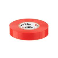 Стрічка ізоляційна 25 м, 17*0.15 мм, червона INTERTOOL IT-0060