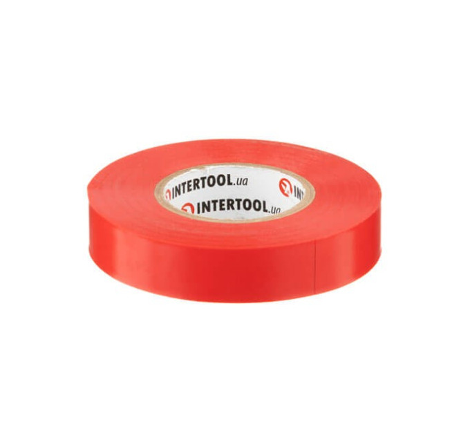 Стрічка ізоляційна 25 м, 17*0.15 мм, червона INTERTOOL IT-0060